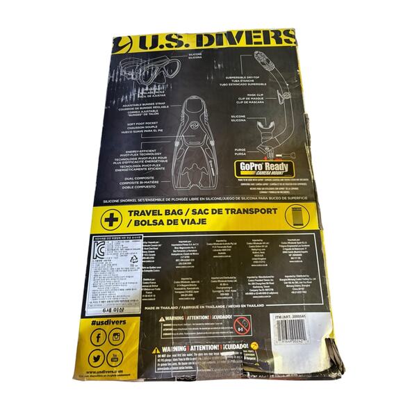 US Divers Youth GoPro Ready Silicone Snorkeling Set Sz. M NIB - Picture 2 of 3